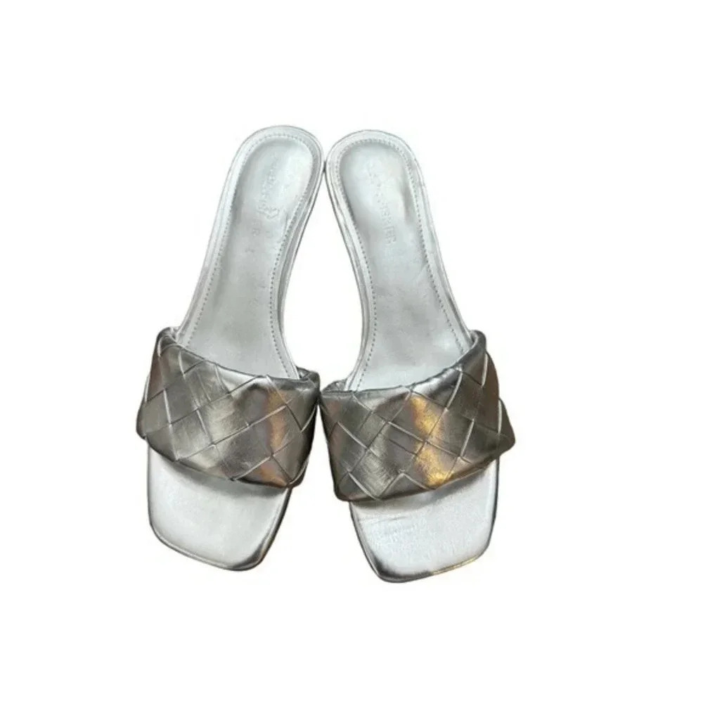Marc Fisher Silver Casara Slide Sandal‎ Size 7M